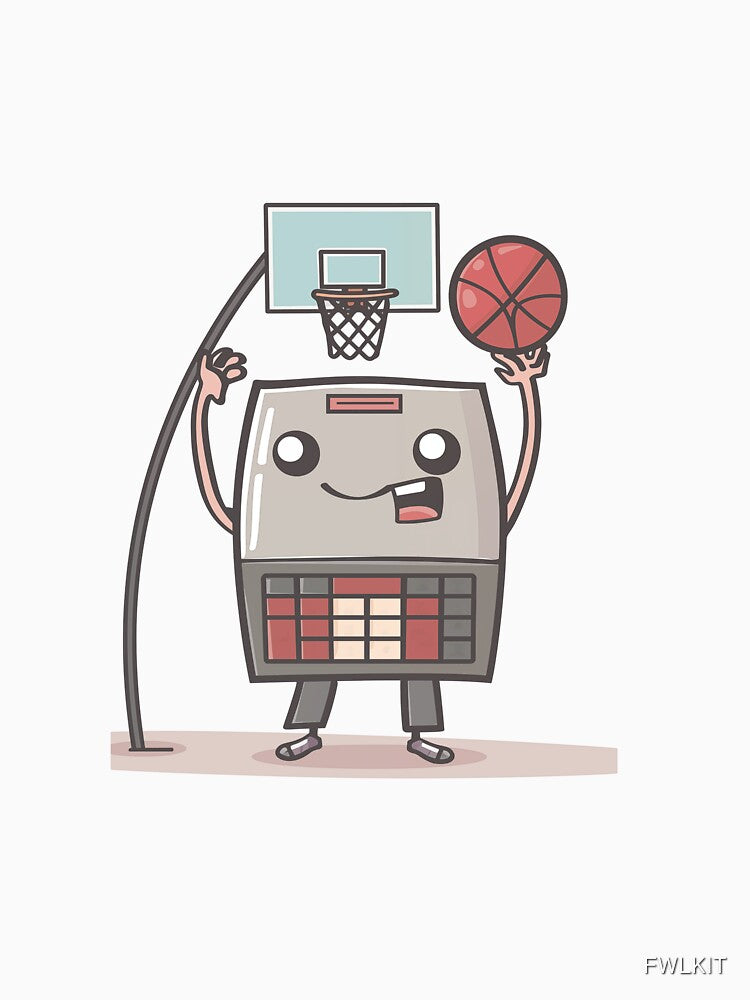Basketball player, rim, and backboard featuring basketball equipment by FWLKIT