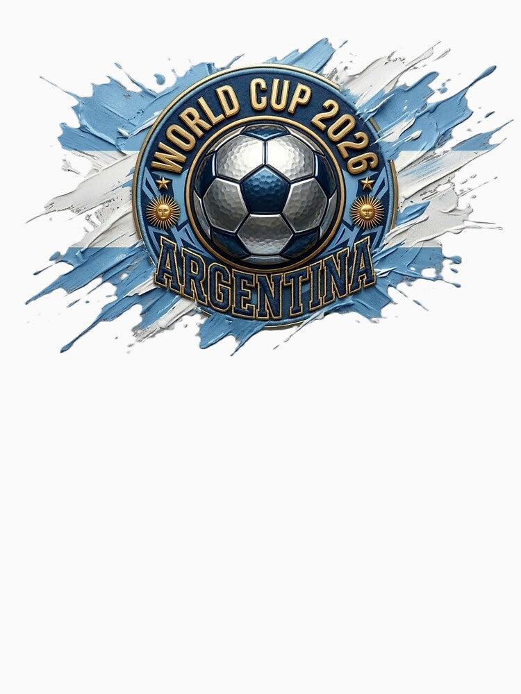 World Cup 2026 Argentina Soccer Ball Paint Splash by DigitalArtGhost