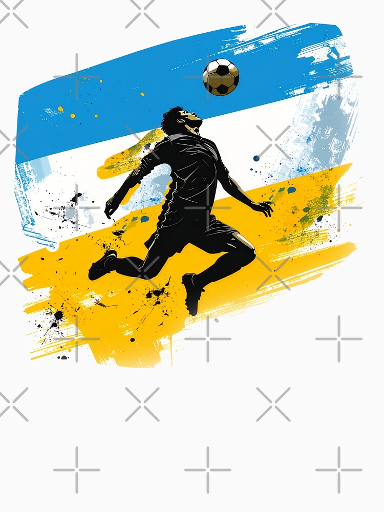 Argentina Soccer Player Art — Argentine Football Flag Action Fan Print by icemanphotos
