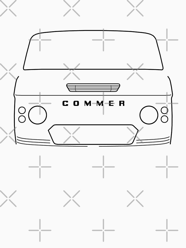 Commer PB classic light van outline graphic (black) by soitwouldseem