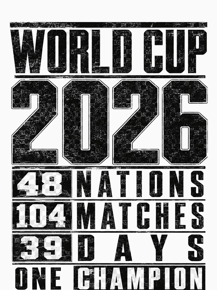 World Cup 2026 Vintage Football Statistics T-Shirt by ArthUpscale