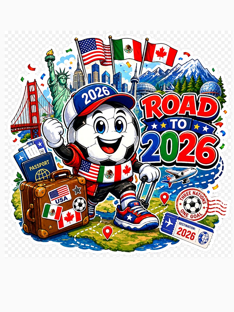 Road to 2026 Football Travel by Puraenergia Stickers