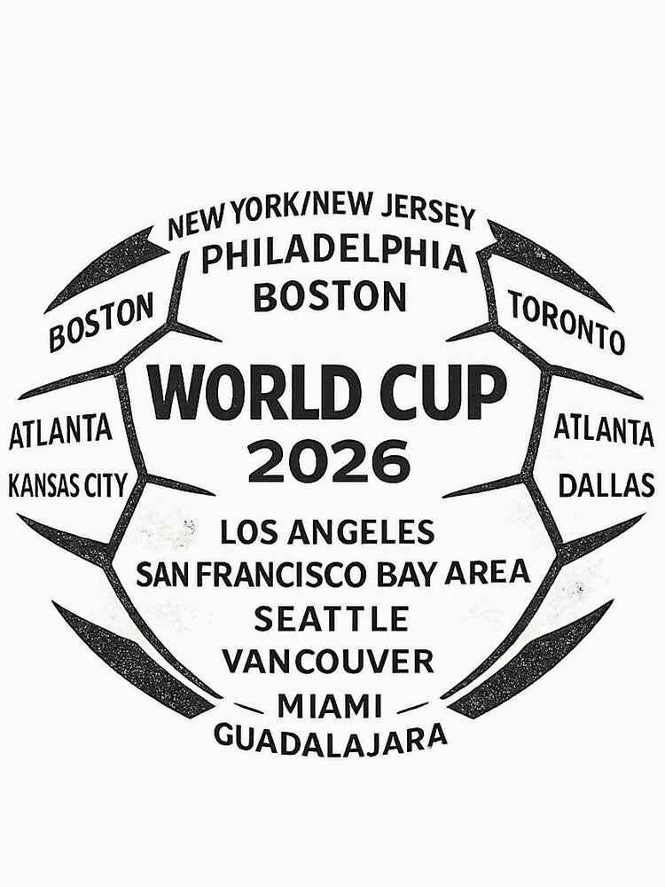 World Cup 2026 Host Cities Vintage Soccer Ball by ArthUpscale