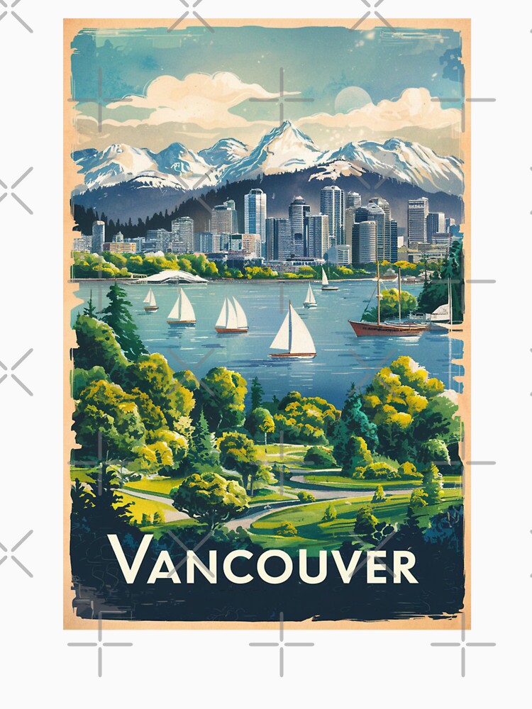 Vancouver Vintage Travel Poster by TravelerRat