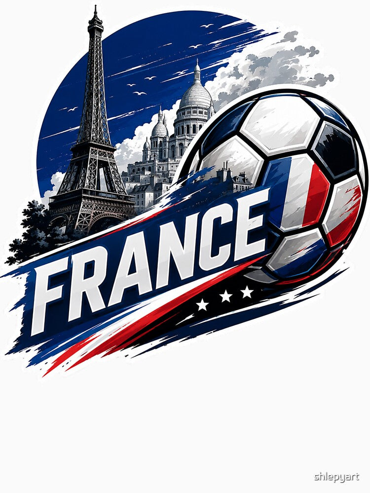 France Football Sticker for Fans Who Love Iconic Football Culture | Minimal Soccer Design by shlepyart