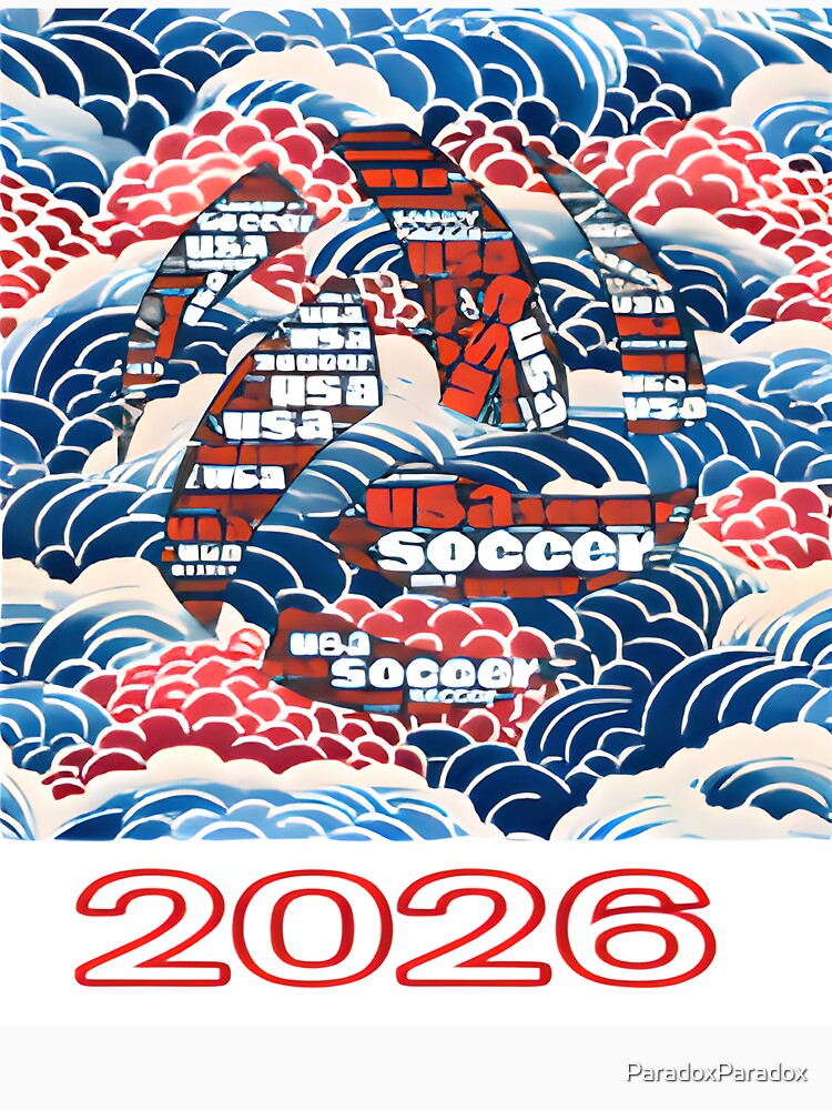 Lettered soccer ball 2026 embedded in USA national colors by ParadoxParadox