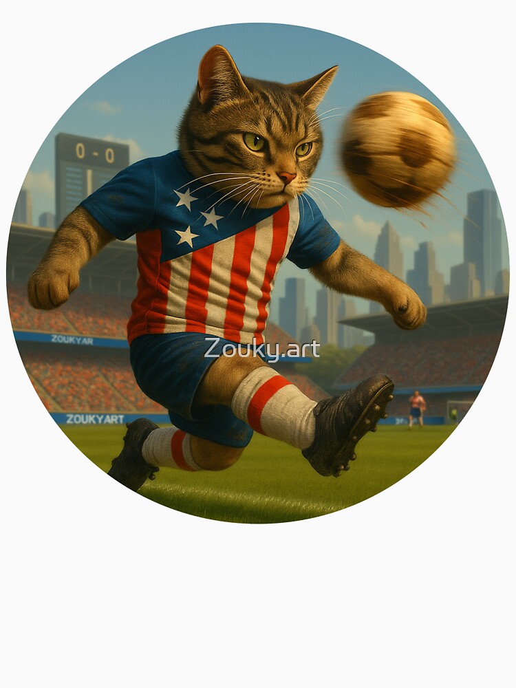 American Soccer Cat – USA Inspired Power in New York by Zouky.art