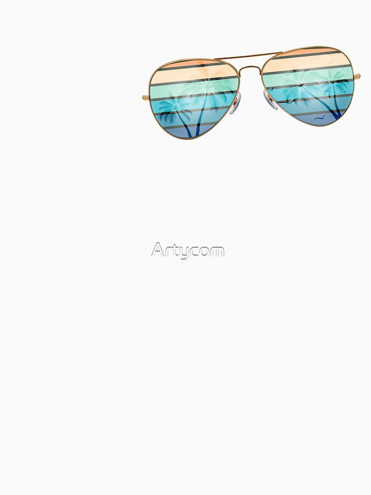 Retro Sunset Tropical Sunglasses Vintage Summer Vibes Beach by Artycom