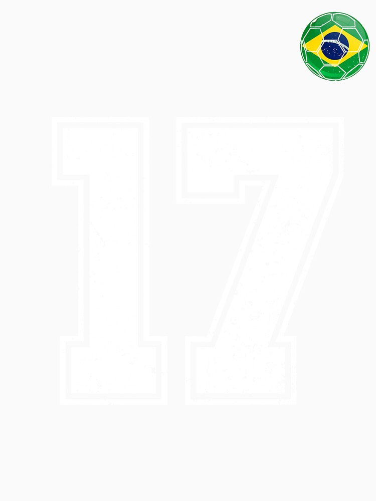 Number 17 Brazil Futbol Football Brazilian soccer Flag Jersey by RoyesButler