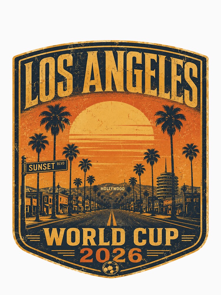 Los Angeles World Cup 2026 | Vintage Football Travel Poster by ArthUpscale