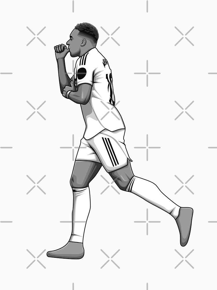Kylian Mbappe Black and White Version by Aldduardo