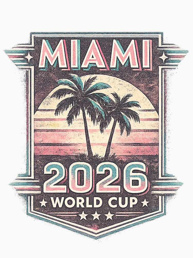 Miami 2026 Retro World Cup Tee by ArthUpscale