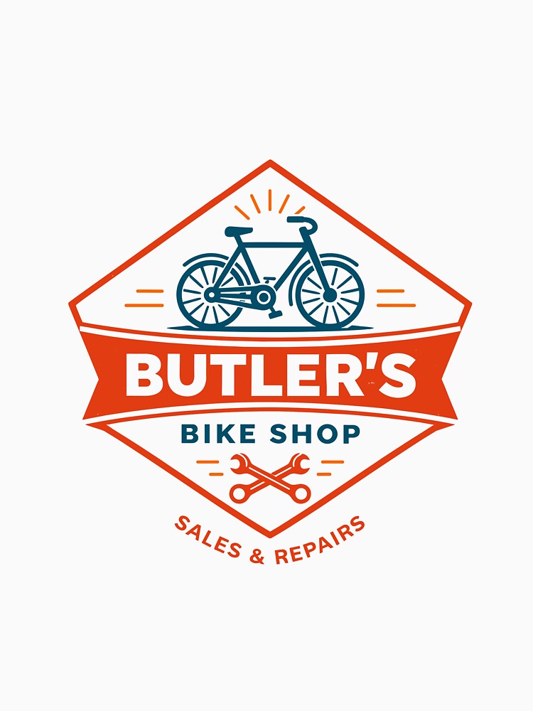 Bike Shop Logo T-Shirt by Matinez Pink