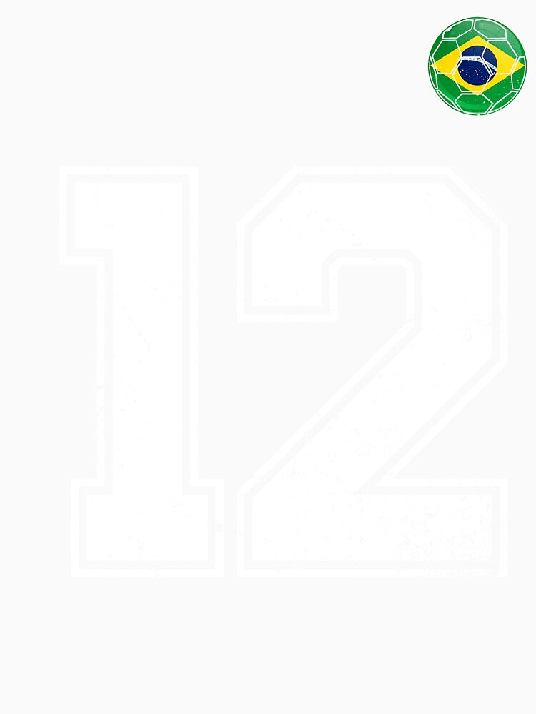 Number 12 Brazil Futbol Football Brazilian soccer Flag Jersey by RoyesButler