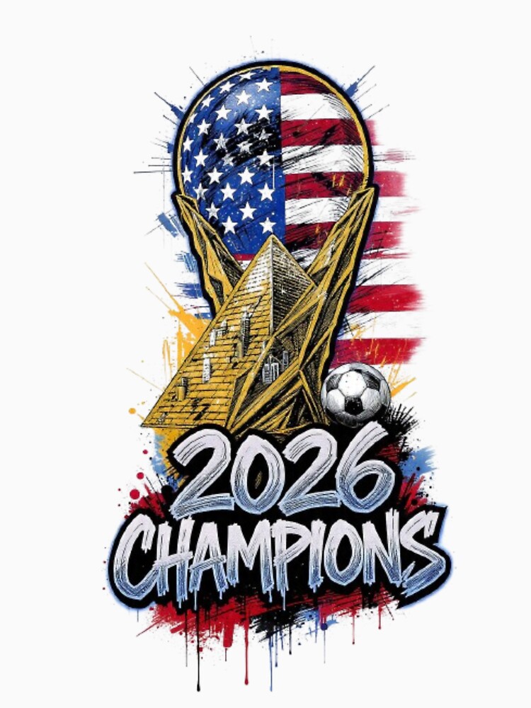 World Cup 2026 USA Egypt Soccer Champions Pyramid Skyline Design by BodaZZ