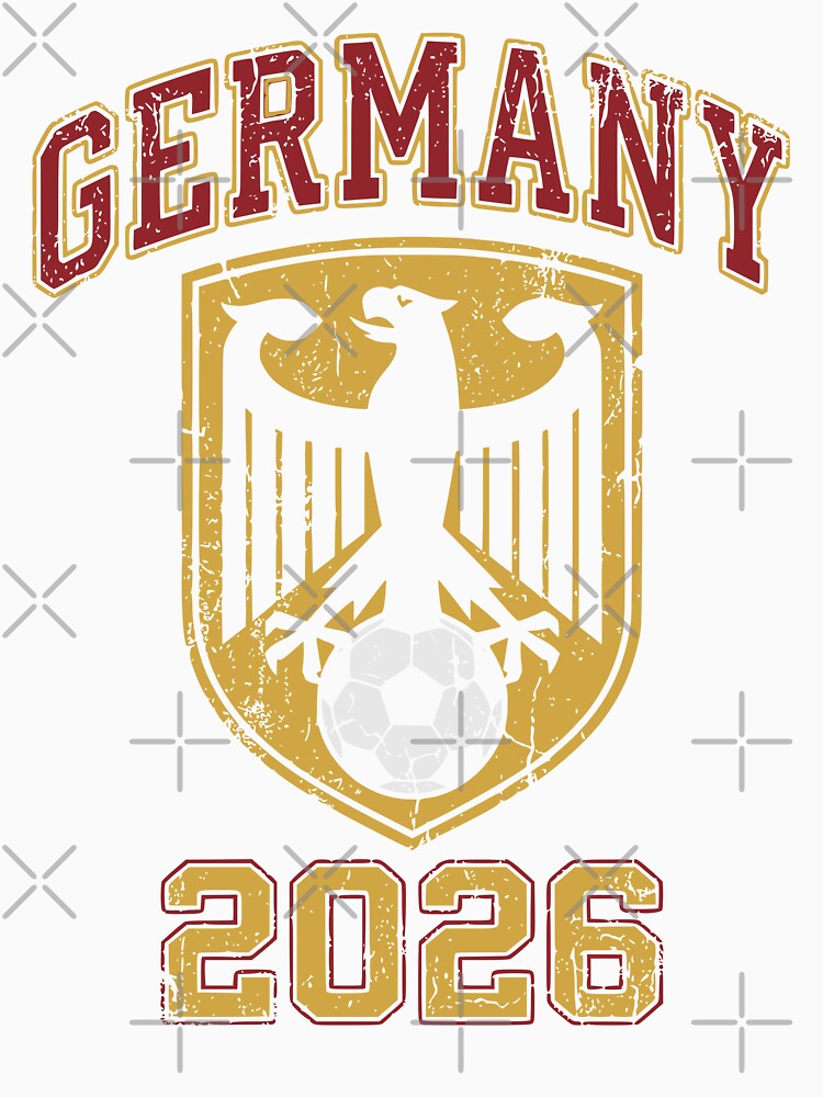 Vintage Germany 2026 Soccer Fan Eagle Crest by Imaginationbeyond