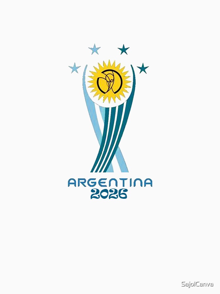 Argentina 2026 Football World Cup Emblem T-Shirt by SajolCanva