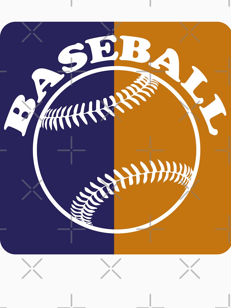 Baseball, fundo laranja e azul by GirlaineSQ