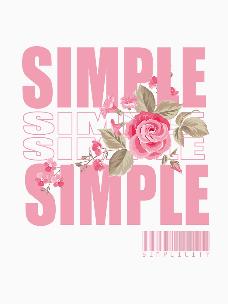 Simple Typography Flower Simplicity by EN-YJW