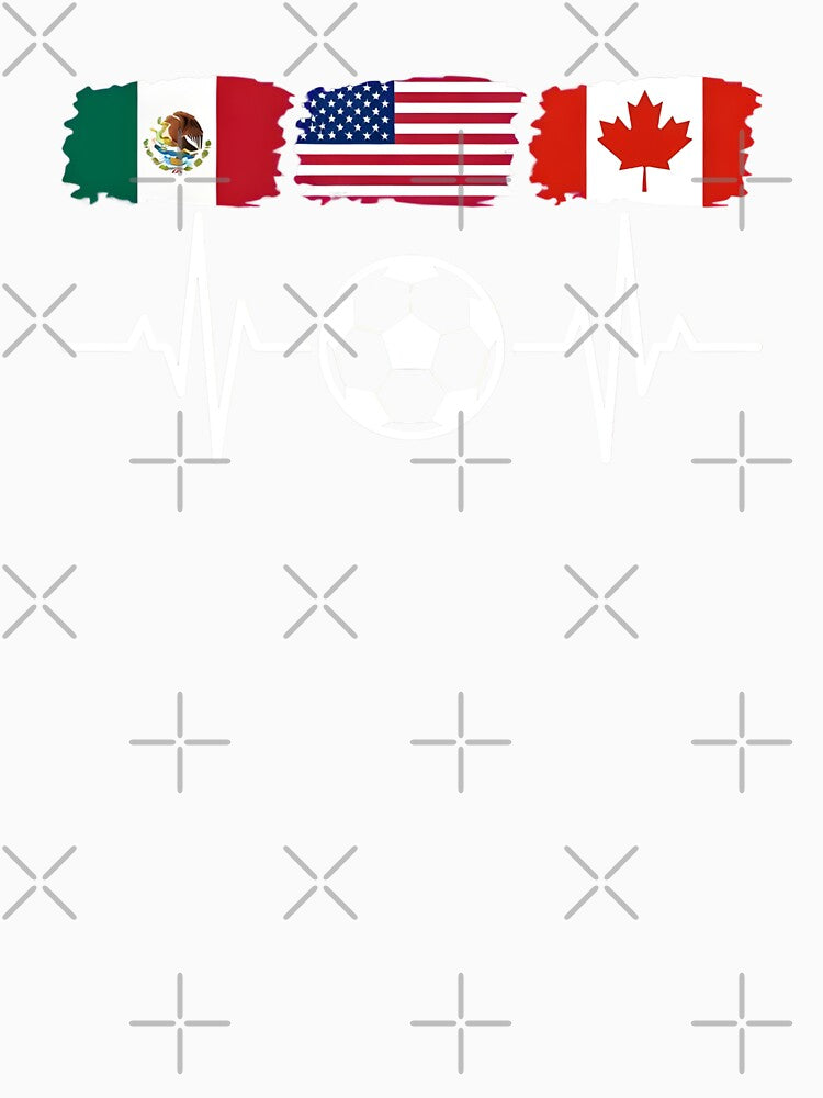Heartbeat of Three Nations - American Mexican Canadian united by dudelinart