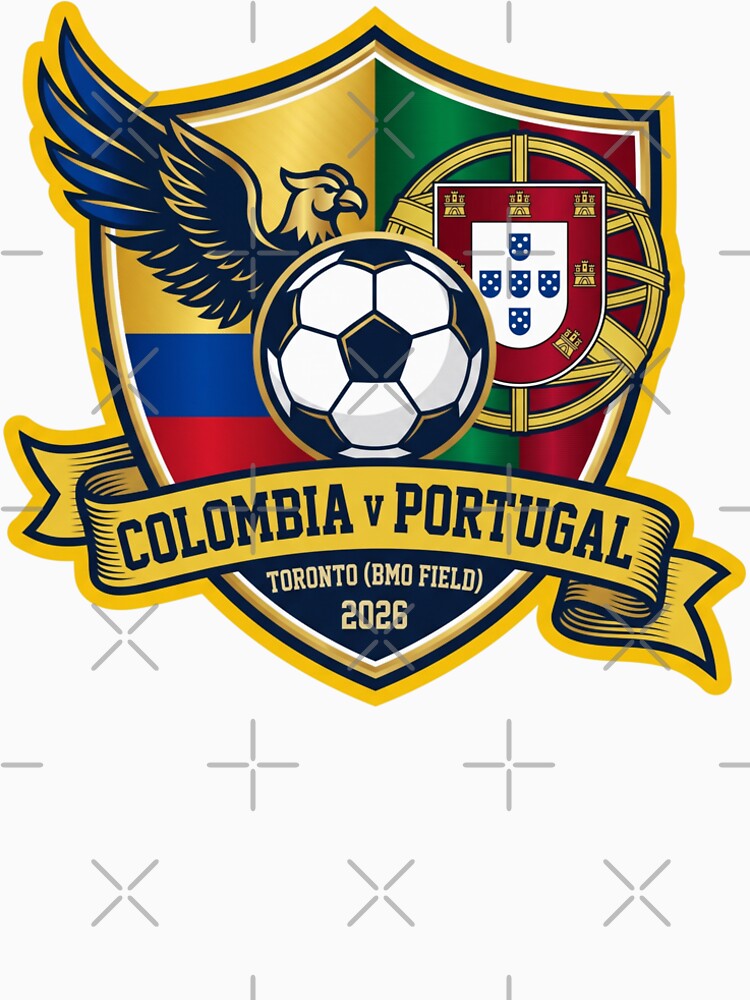 Colombia vs Portugal Toronto 2026 Soccer Crest Graphic by Pride Emblem Prints
