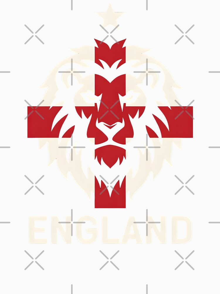 England Patriotic Lion Crest | St George Cross Football by dudelinart