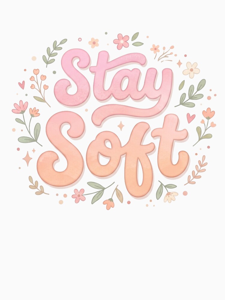 Stay Soft Pastel Typography Design by Quiet Mode Studio
