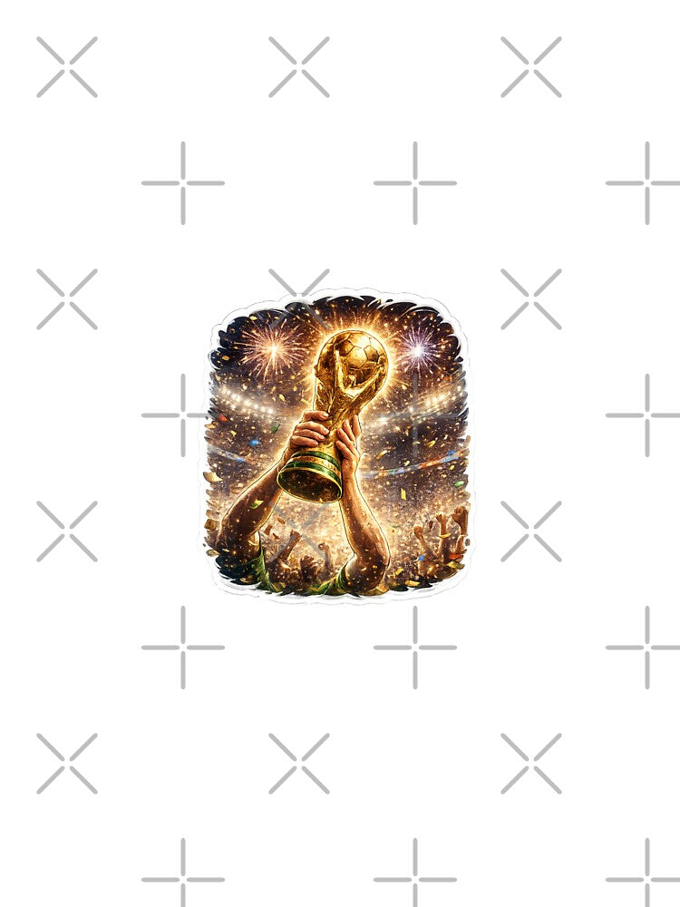 World Cup 2026 Trophy Sticker | Golden Championship Cup Victory Design by tradegooogle
