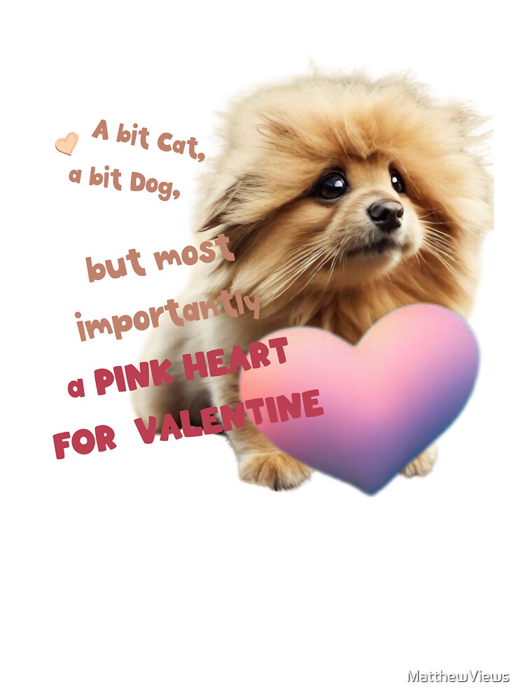 Pink Heart for Valentine Pink For Valentine Cat Pink Dog Funny Book Girly by MatthewViews
