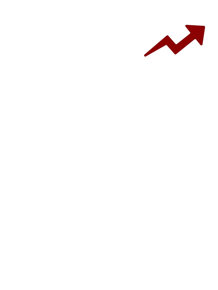 TRENDING UP ARROW (DARK RED) by Top10Designs