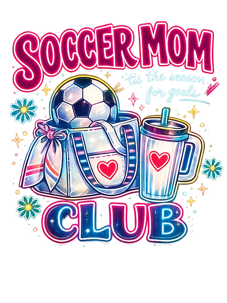 Soccer-Mom-Club-Neon-Shirt – Trendy 2026 Soccer Mom Graphic Tee by afr-saad