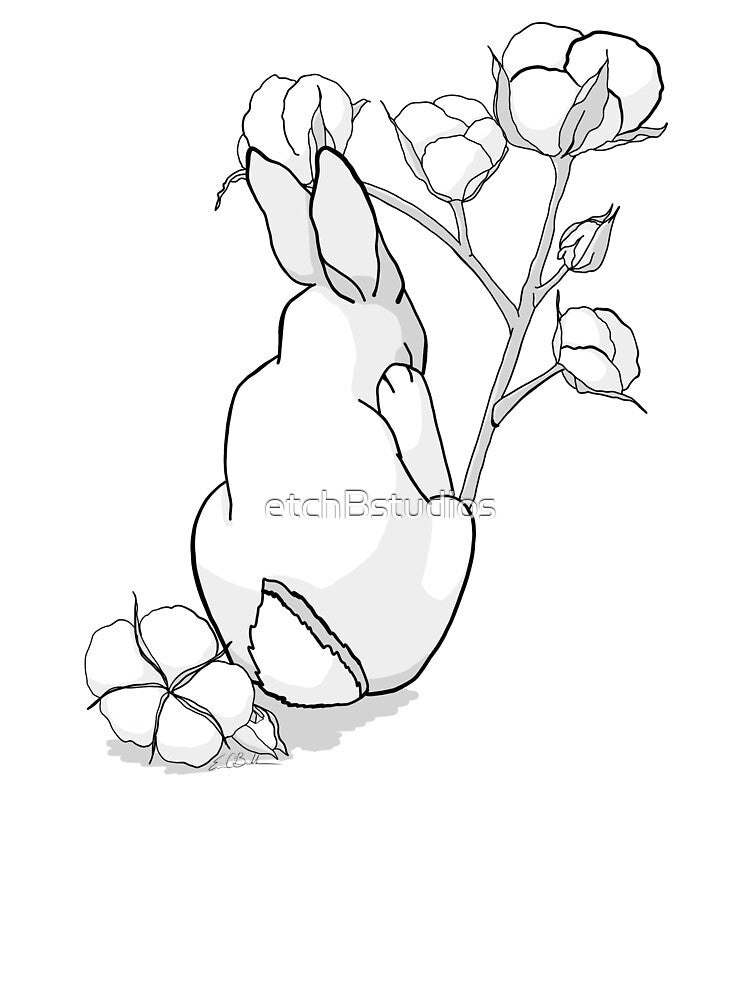 Cottontail Black and White by etchBstudios