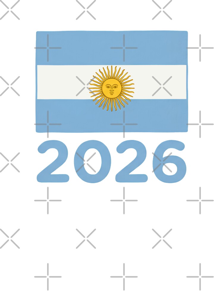 Argentina Flag on Butter Yellow, 2026 World Cup Football Fan Design | Soccer Supporter Merchandise by 21 Tulips