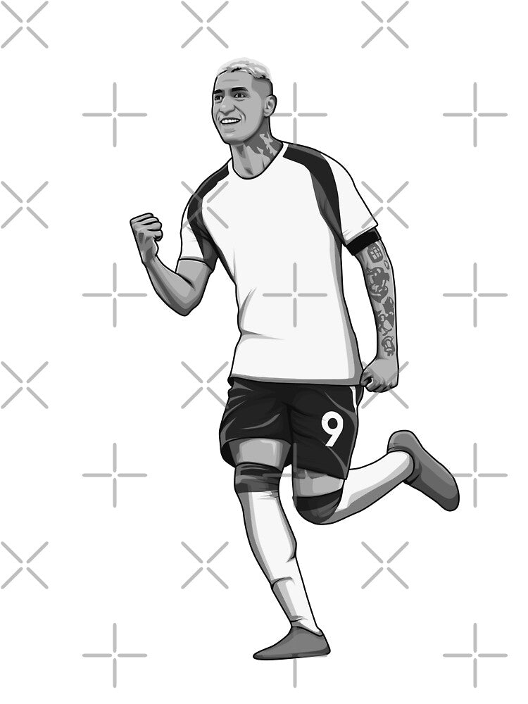 Richarlison Black and White Version by Aldduardo