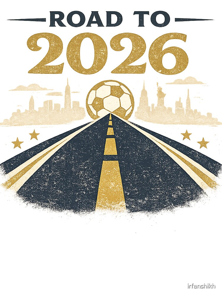 Road to 2026 Soccer Football City Skyline Art – Tournament Journey Design | Soccer Fan Gift by irfanshikh