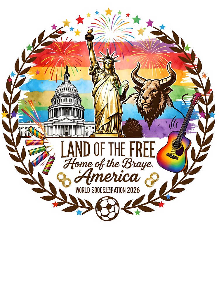 America 2026 Celebration - Patriotic Soccer and Heritage Emblem by SupernovaNote