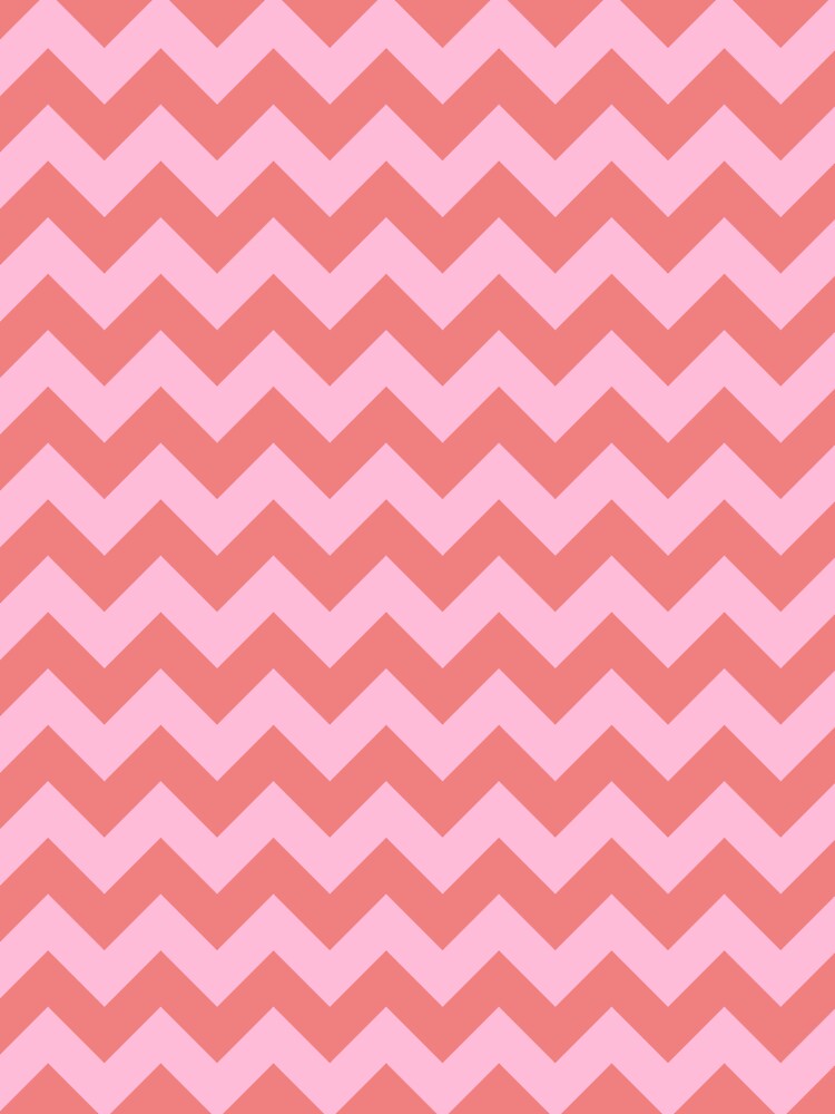 Cotton Candy Pink and Coral Pink Horizontal Zigzags by ColorsPatterns