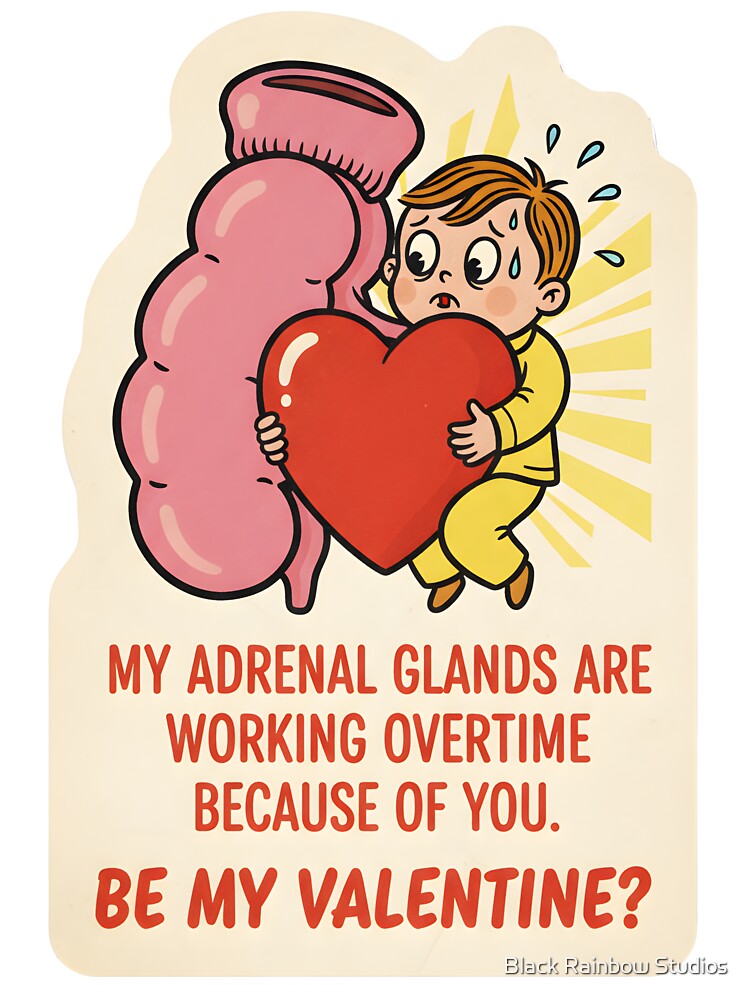 Love Made My Adrenal Glands Work Overtime—Be My Valentine! by Black Rainbow Studios