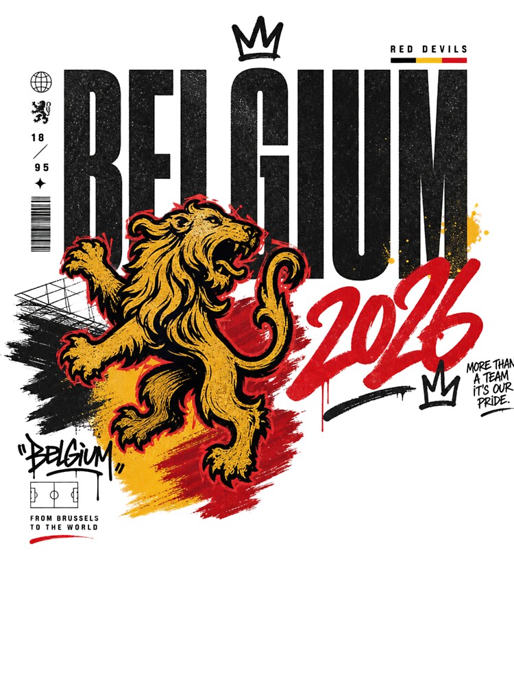 Belgium 2026 Football World Cup Glory | Red Devils Fan Supporter Shirt by rushaib