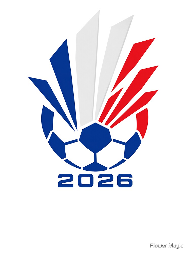 France Soccer 2026 Tricolor Burst Emblem by Flower Magic