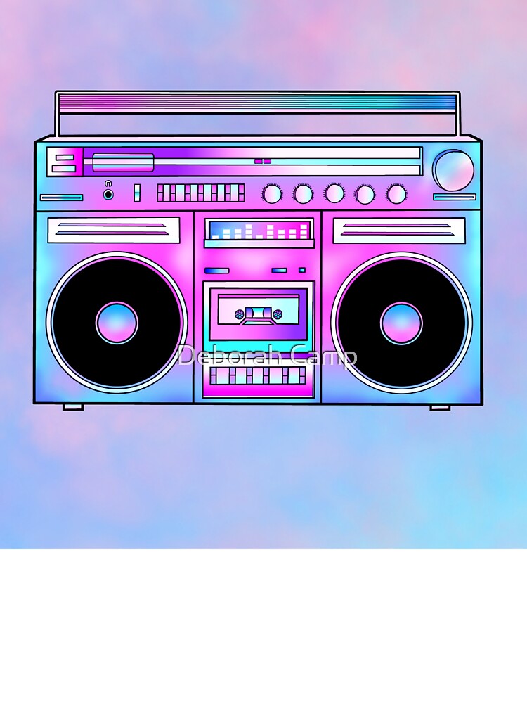 Totally Sweet Retro Cotton Candy Boombox by Deborah Camp