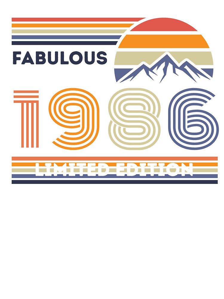 Vintage 1986 Birthday Shirt – Fabulous Original Parts Retro Design by SebisTshirts