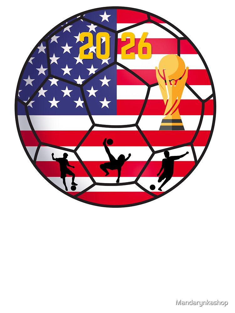 USA Soccer 2026: World Cup Host Stars and Stripes Ball Art by Mandarynkashop