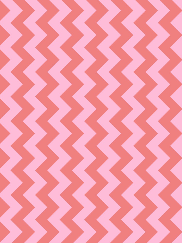 Cotton Candy Pink and Coral Pink Vertical Zigzags by ColorsPatterns