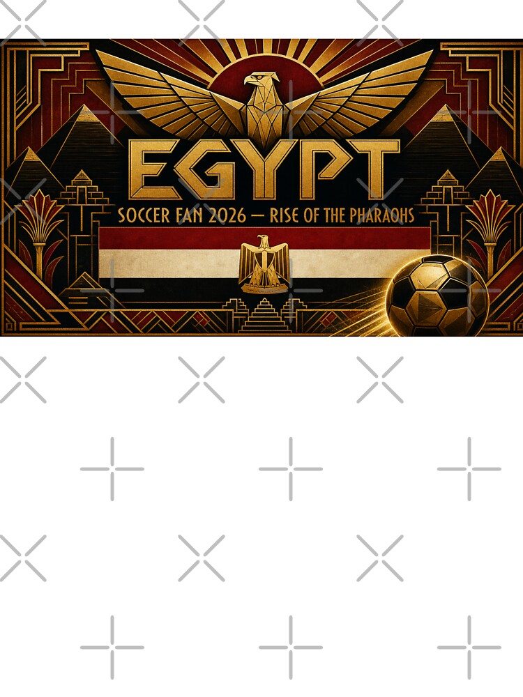 Egypt Soccer Fan 2026 Pharaohs First Historic World Cup Win Eagle of Saladin Design by BrickByDream