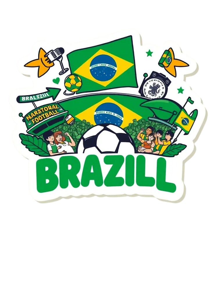 Born to Support Brazil | Brazil Soccer Fan Sticker by HC-Boutique
