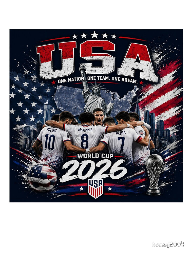 USA World Cup 2026 Inspired Football Fan Design | American Soccer Supporter Gift by MaaroufDesign
