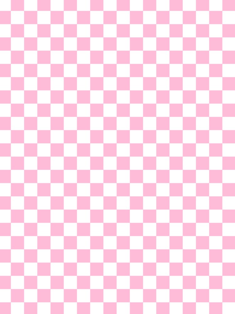 White and Cotton Candy Pink Checkerboard by ColorsPatterns