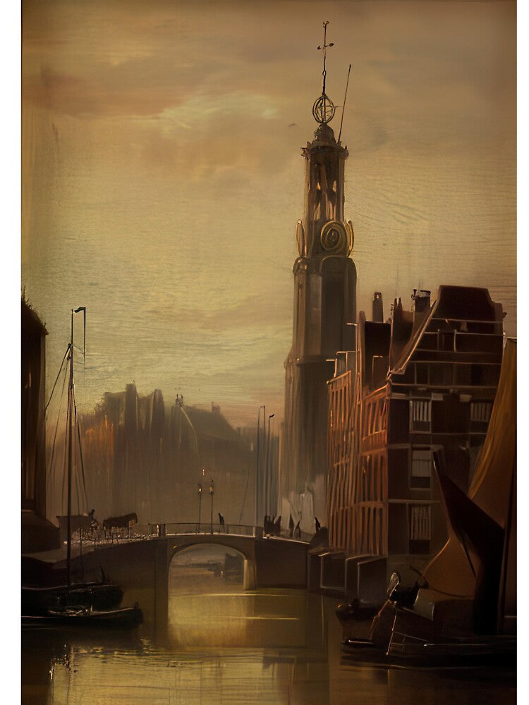 Cornelis Christian Amsterdam With A View Of The Oude Kerk by Aruomuk