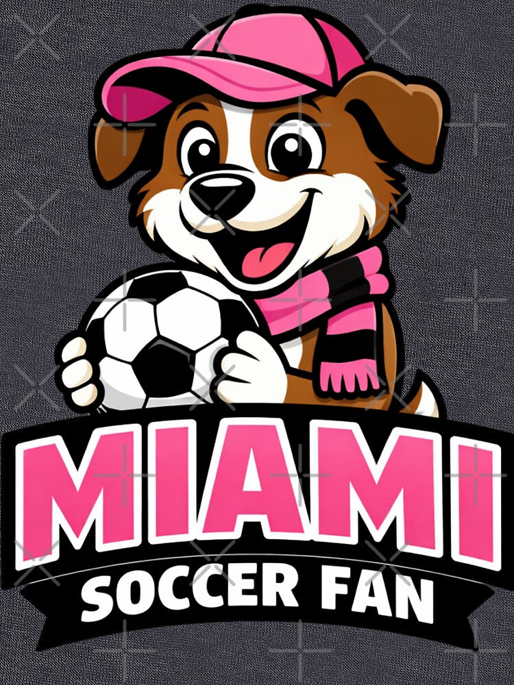 Miami Soccer Fan Dog – Winter Outfit in 90° Weather Game Day Funny Puppy Design by BrickByDream